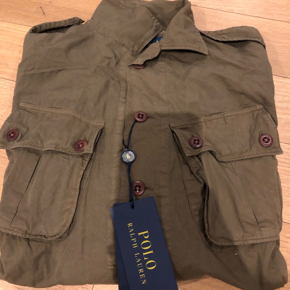 Ralph Lauren men’s army green shirt